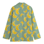 Cute Banana Pattern Print Women's Blazer