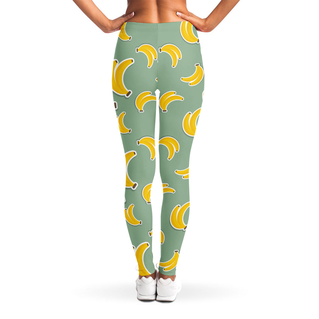 Cute Banana Pattern Print Women's Leggings