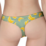 Cute Banana Pattern Print Women's Thong