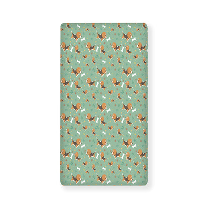 Cute Beagle Puppy Pattern Print Baby Crib Sheet