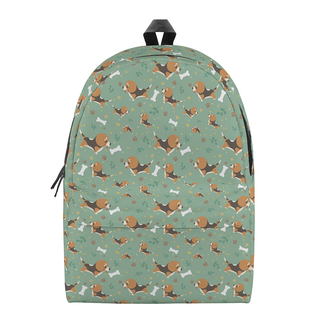 Cute Beagle Puppy Pattern Print Backpack