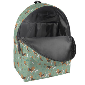 Cute Beagle Puppy Pattern Print Backpack