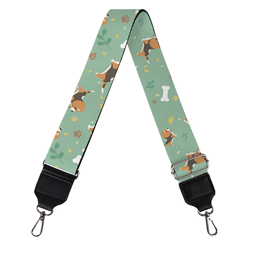 Cute Beagle Puppy Pattern Print Bag Strap