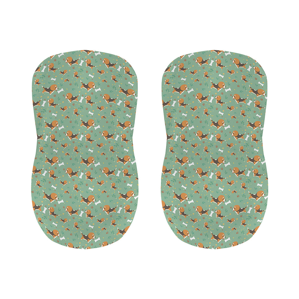 Cute Beagle Puppy Pattern Print Bar Stool Covers