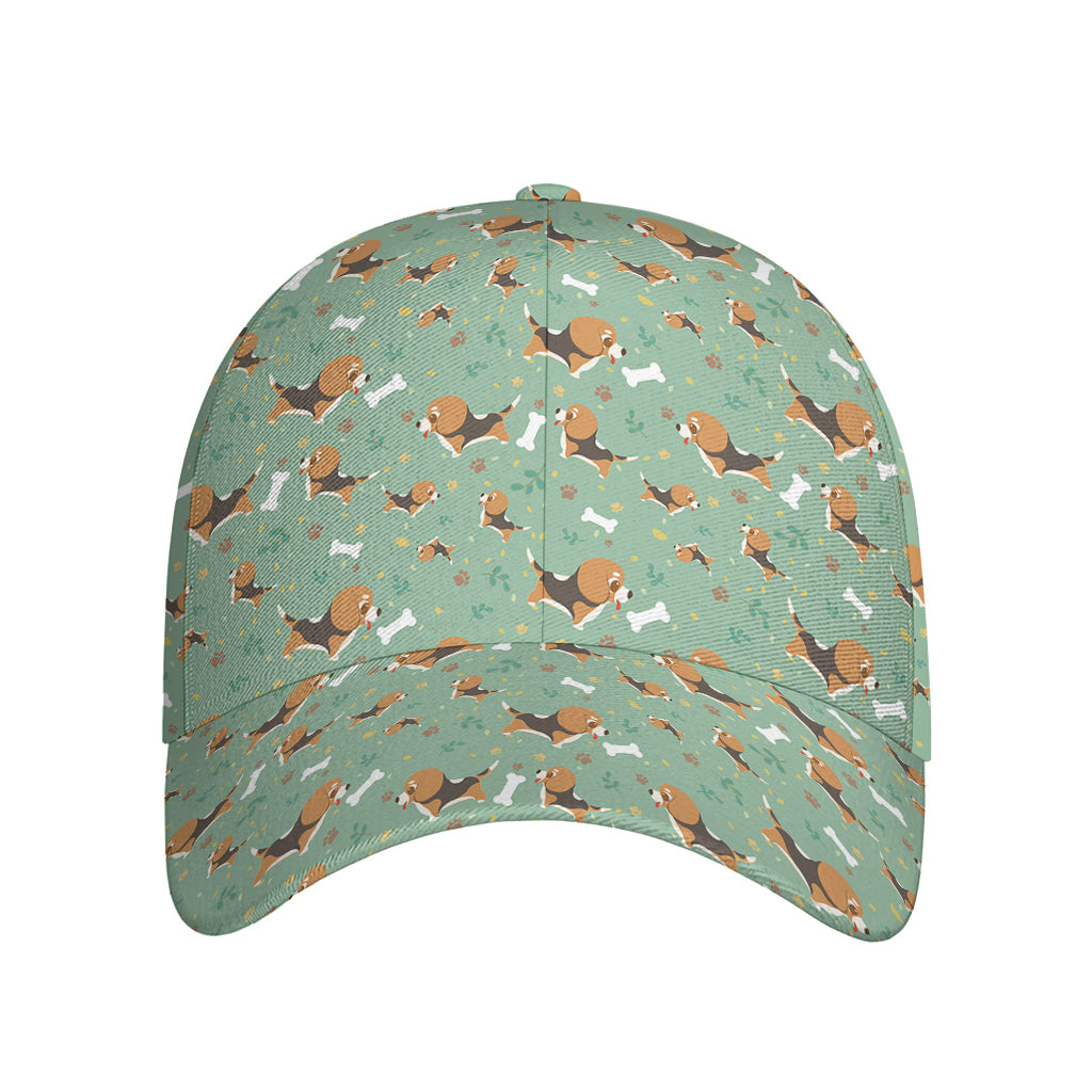 Cute Beagle Puppy Pattern Print Baseball Cap