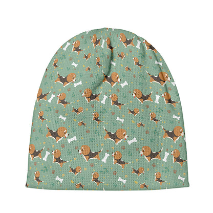 Cute Beagle Puppy Pattern Print Beanie