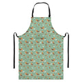 Cute Beagle Puppy Pattern Print Bib Apron With Pocket