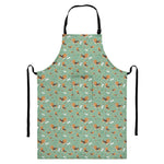 Cute Beagle Puppy Pattern Print Bib Apron With Pocket
