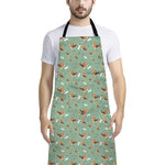 Cute Beagle Puppy Pattern Print Bib Apron With Pocket