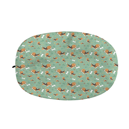 Cute Beagle Puppy Pattern Print Car Side Mirror Covers