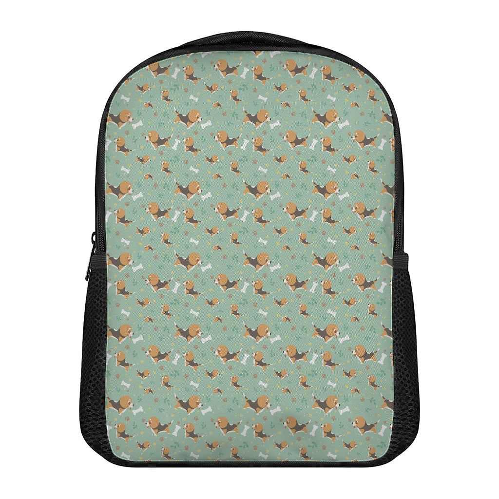 Cute Beagle Puppy Pattern Print Casual Backpack