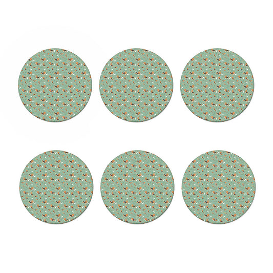 Cute Beagle Puppy Pattern Print Coaster Set