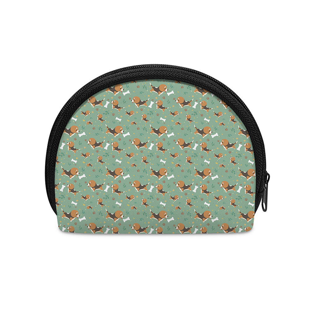 Cute Beagle Puppy Pattern Print Coin Purse