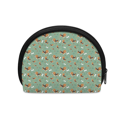 Cute Beagle Puppy Pattern Print Coin Purse
