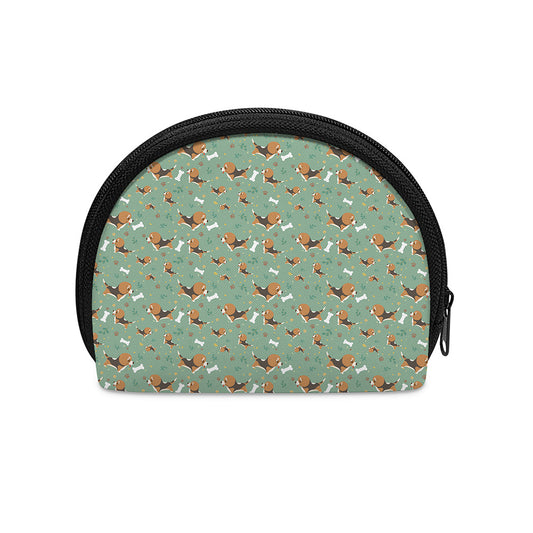 Cute Beagle Puppy Pattern Print Coin Purse