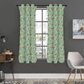 Cute Beagle Puppy Pattern Print Grommet Curtain Panels