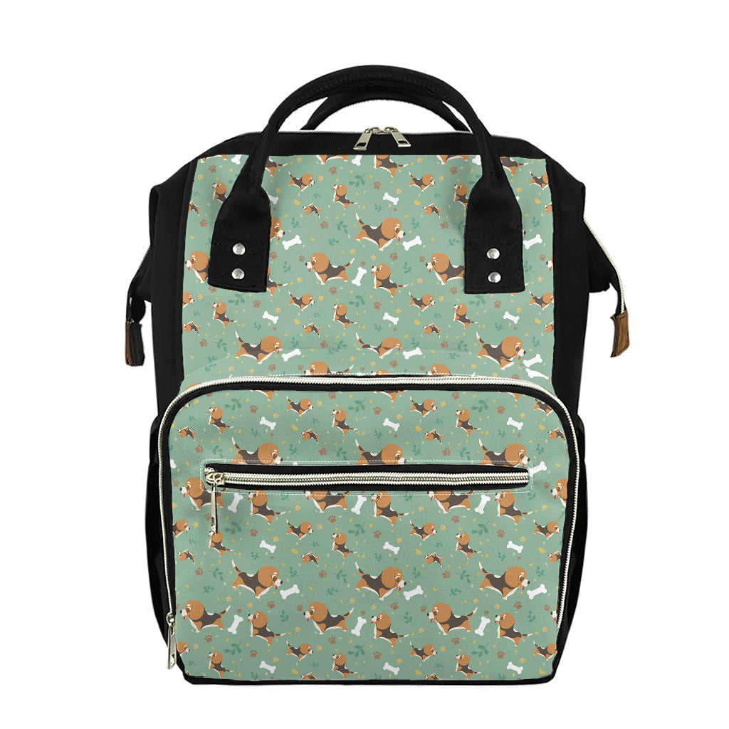 Cute Beagle Puppy Pattern Print Diaper Bag