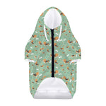 Cute Beagle Puppy Pattern Print Dog Zip Up Hoodie