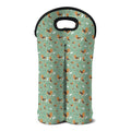 Cute Beagle Puppy Pattern Print Double Neoprene Wine Tote