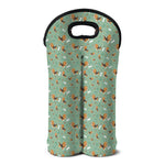 Cute Beagle Puppy Pattern Print Double Neoprene Wine Tote