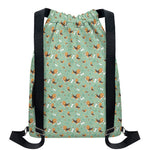 Cute Beagle Puppy Pattern Print Drawstring Backpack