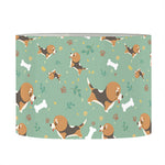 Cute Beagle Puppy Pattern Print Drum Lamp Shade
