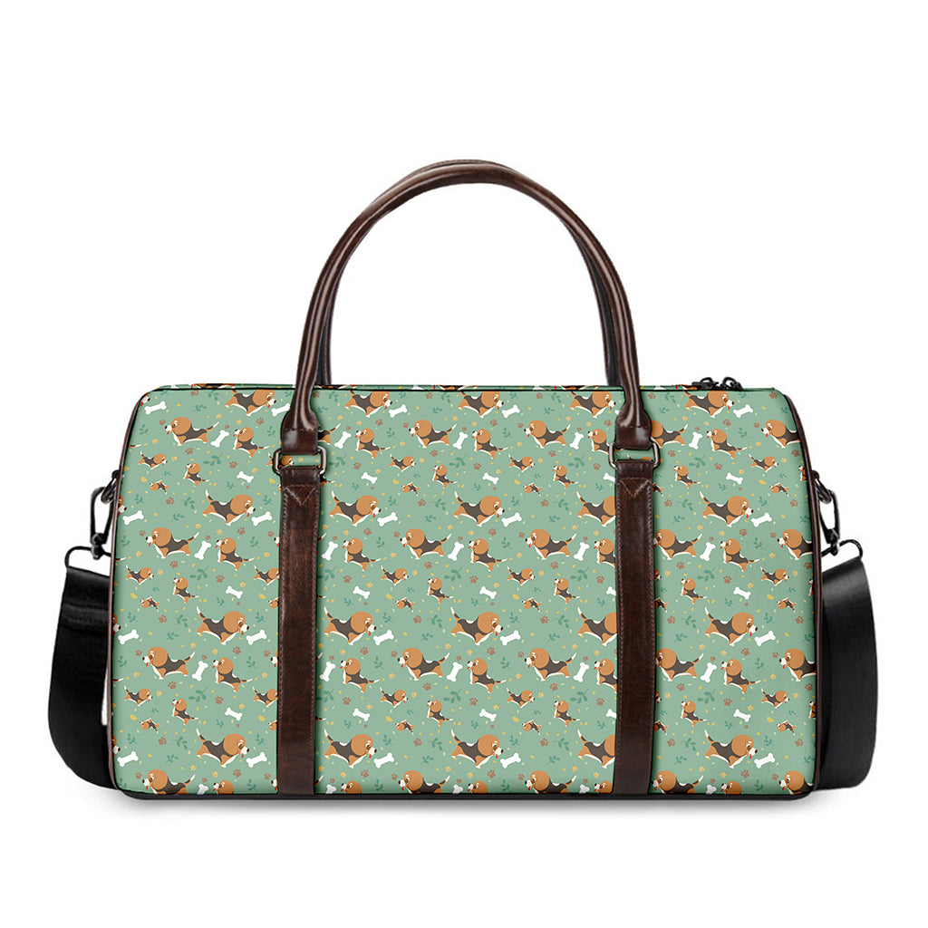 Cute Beagle Puppy Pattern Print Duffle Bag