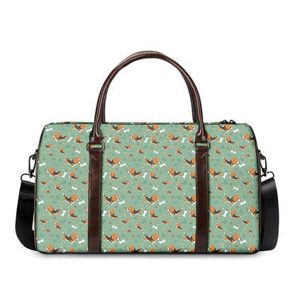 Cute Beagle Puppy Pattern Print Duffle Bag