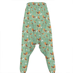 Cute Beagle Puppy Pattern Print Hammer Pants