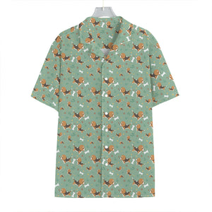 Cute Beagle Puppy Pattern Print Hawaiian Shirt