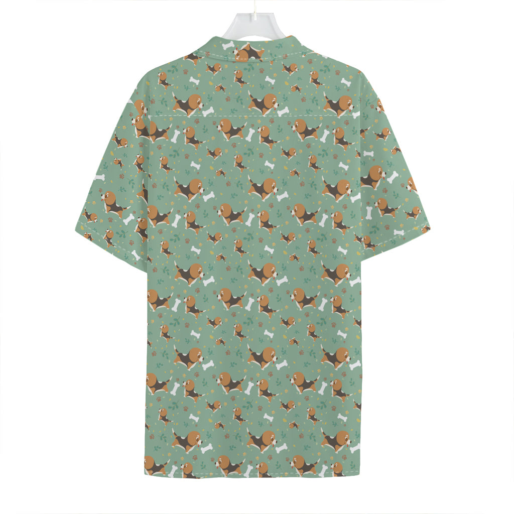 Cute Beagle Puppy Pattern Print Hawaiian Shirt