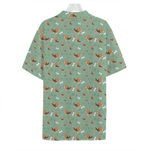 Cute Beagle Puppy Pattern Print Hawaiian Shirt