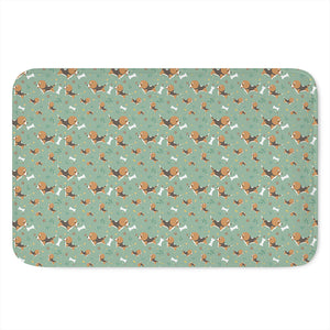 Cute Beagle Puppy Pattern Print Indoor Door Mat