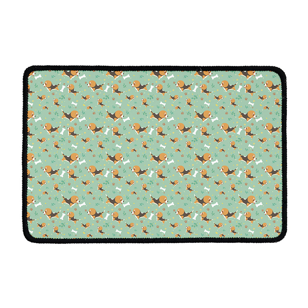 Cute Beagle Puppy Pattern Print Kitchen Mat