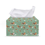 Cute Beagle Puppy Pattern Print Leather Tissue Box Cover
