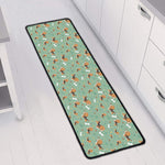 Cute Beagle Puppy Pattern Print Long Kitchen Mat
