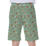 Cute Beagle Puppy Pattern Print Men's Beach Shorts