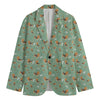 Cute Beagle Puppy Pattern Print Men's Blazer