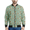 Cute Beagle Puppy Pattern Print Men's Bomber Jacket