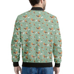 Cute Beagle Puppy Pattern Print Men's Bomber Jacket