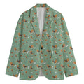 Cute Beagle Puppy Pattern Print Men's Cotton Blazer