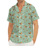 Cute Beagle Puppy Pattern Print Men's Deep V-Neck Shirt