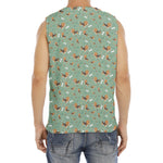 Cute Beagle Puppy Pattern Print Men's Fitness Tank Top