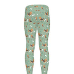 Cute Beagle Puppy Pattern Print Men's leggings