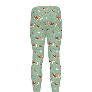 Cute Beagle Puppy Pattern Print Men's leggings