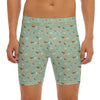 Cute Beagle Puppy Pattern Print Men's Long Boxer Briefs