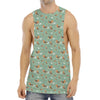 Cute Beagle Puppy Pattern Print Men's Muscle Tank Top