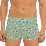 Cute Beagle Puppy Pattern Print Men's Short Boxer Briefs