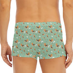 Cute Beagle Puppy Pattern Print Men's Short Boxer Briefs