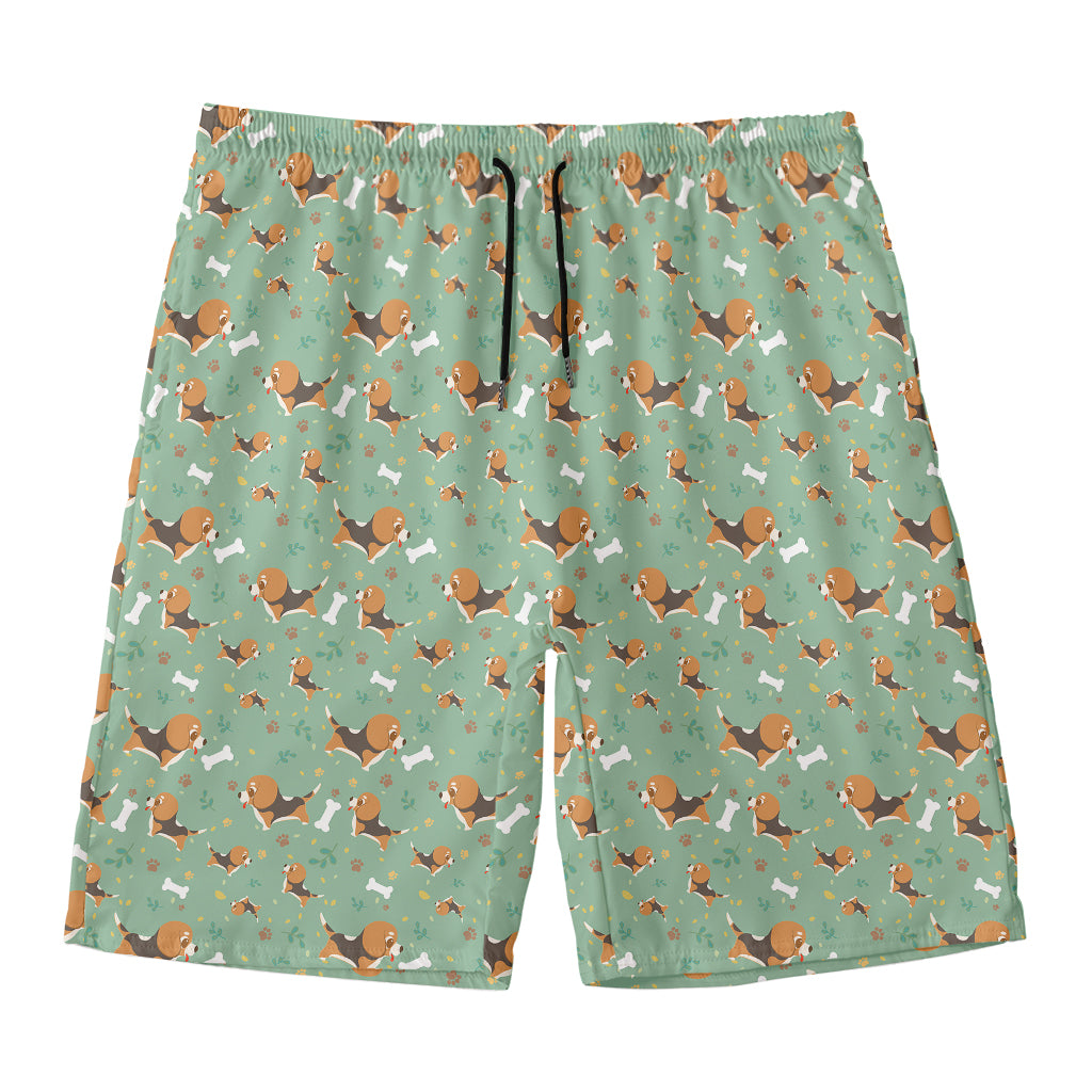 Cute Beagle Puppy Pattern Print Men's Swim Trunks